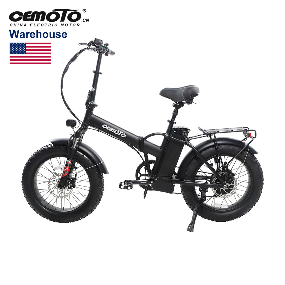 cemoto electric bicycle CEMOTO FOLDING FAT TIRE 7 SPEED E-BIKE 20" TIRES